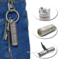 With 130 Lumen Li-ion Battery Torch Titanium Flashlight